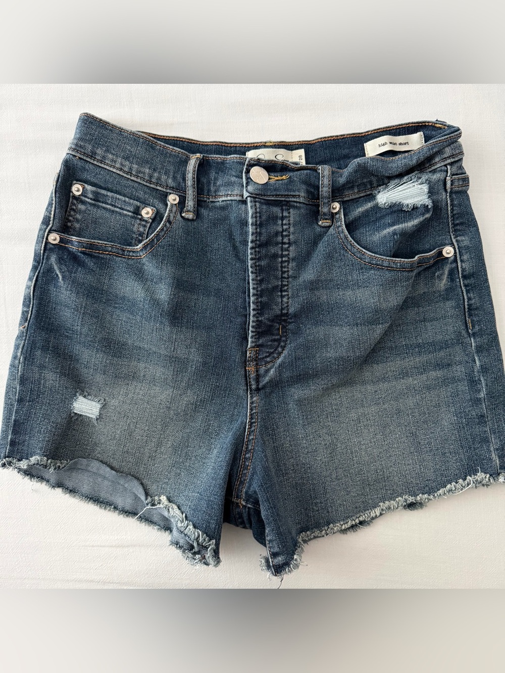 Jessica Simpson Distressed Dark Wash Denim Cutoff Shorts